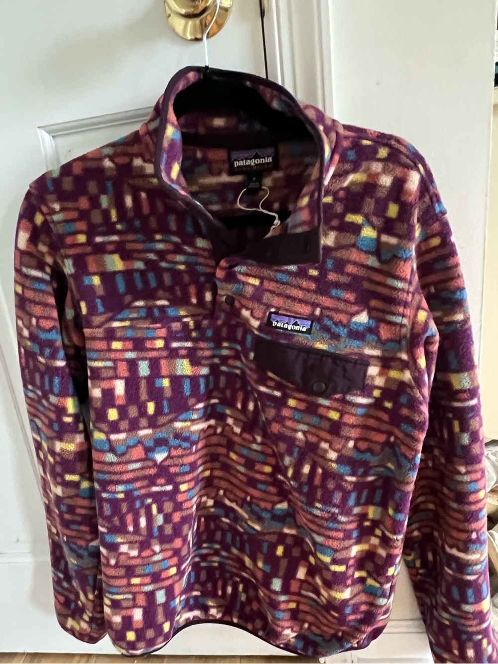 Patagonia women’s Fleece Pullover Jacket - Purple Multi Pattern